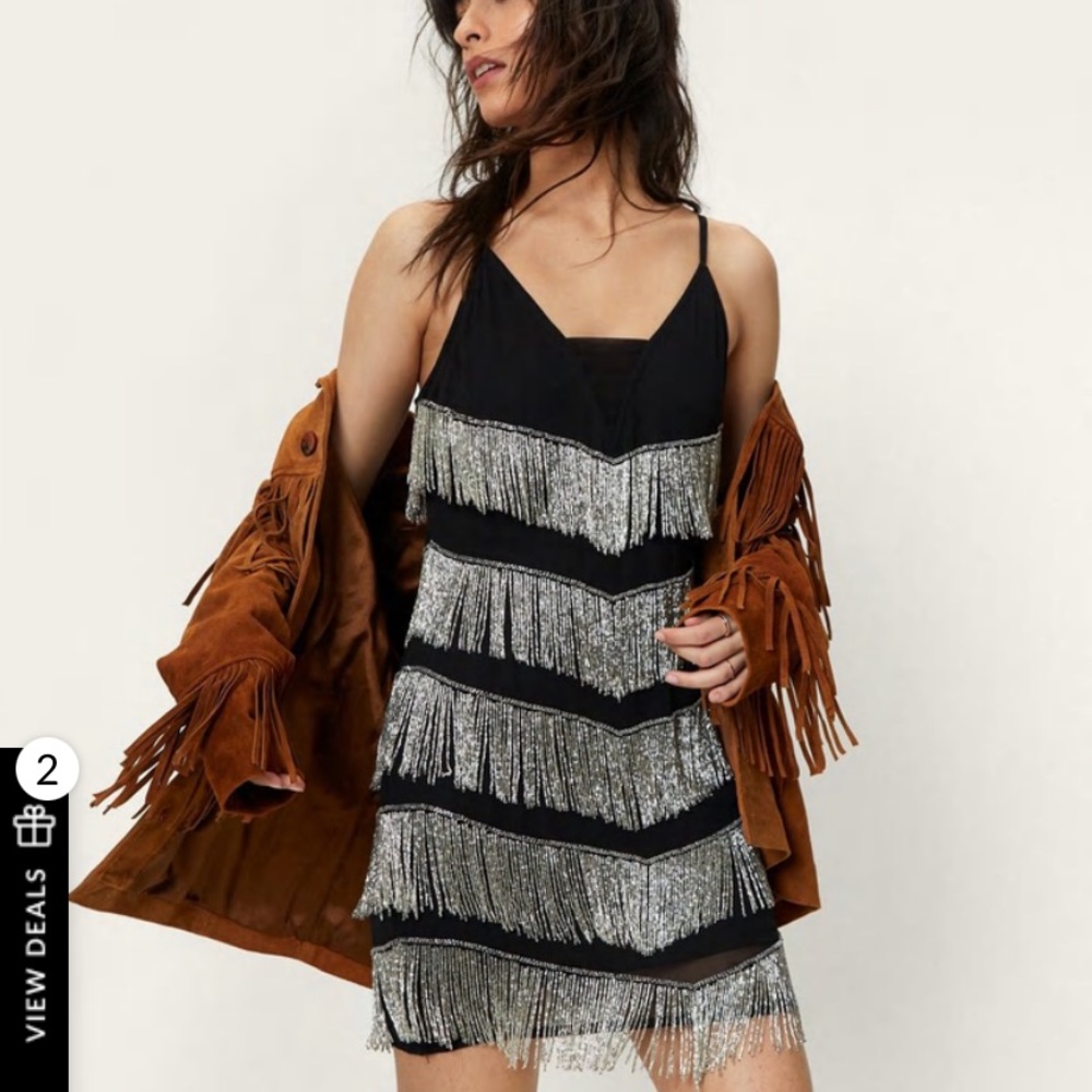 ISO - Nasty Gal Diamente Fringe Dress